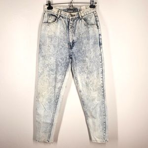 VTG Jordache High Rise Acid Wash Skinny Mom Jean